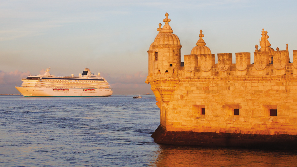 Crystal Serenity בליסבון. מפה תצא האנייה לפלורידה שבארה"ב. תמונה יח"צ