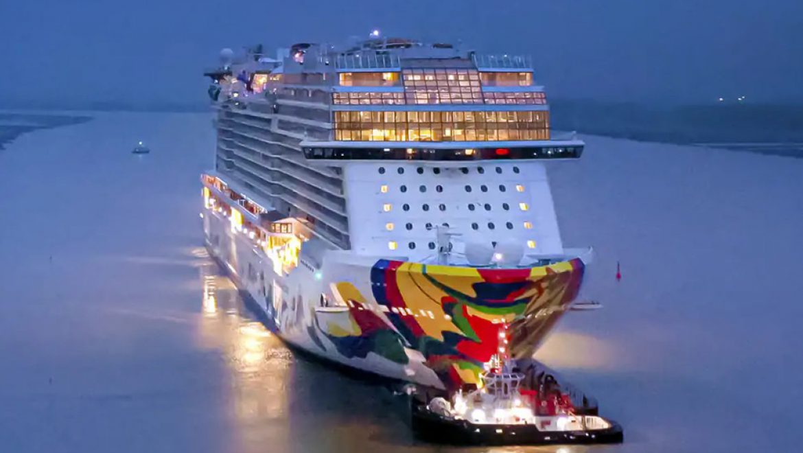 Norwegian Encore עזבה את המספנה בדרכה לים הפתוח