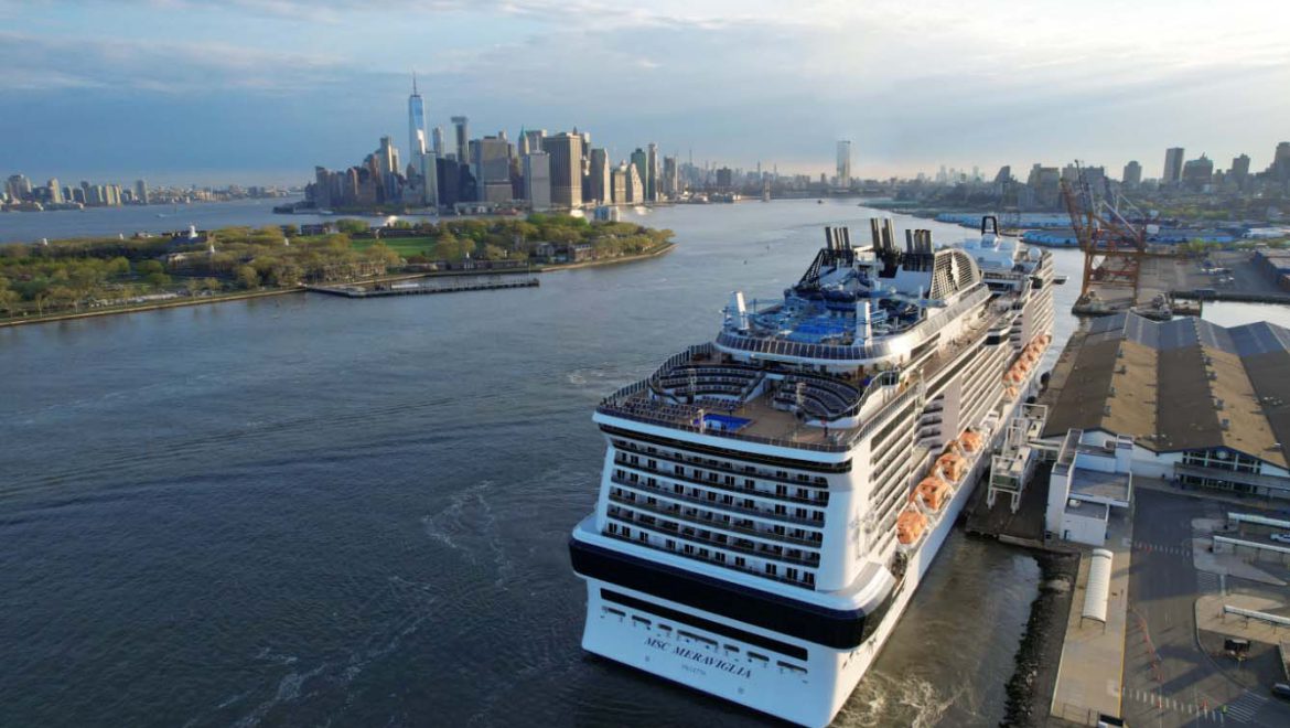האונייה MSC Meraviglia הגיעה לניו יורק ותציע הפלגות שנתיות