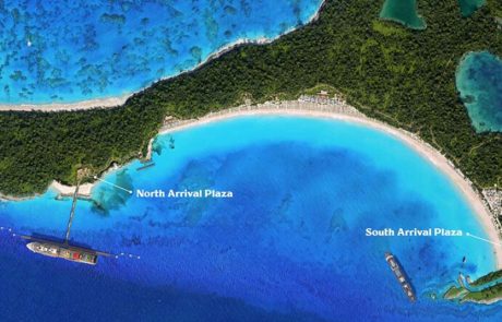 שם ולוק חדש לאי עטור הפרסים Half Moon Cay בבהאמה