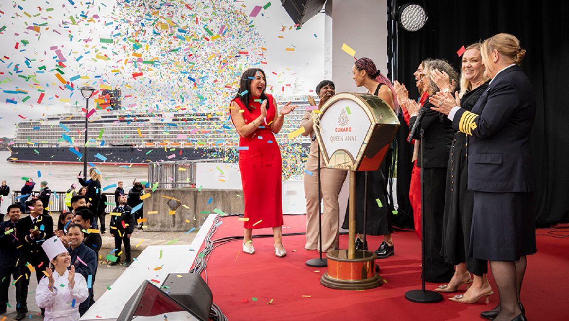 האונייה Queen Anne הושקה בטקס נוצץ בליברפול