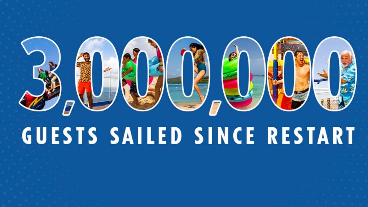 קרניבל קרוז ליין חוגגת 3 מיליון נוסעים מאז חידוש פעילותה