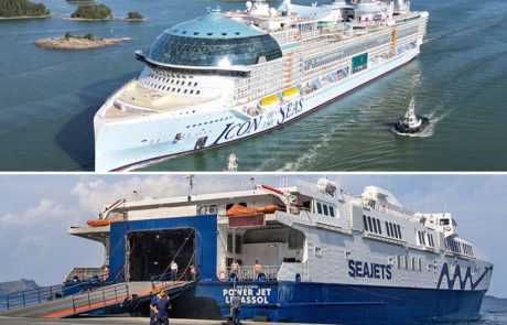 מצאו את ההבדלים: מעבורת ואוניית קרוזים