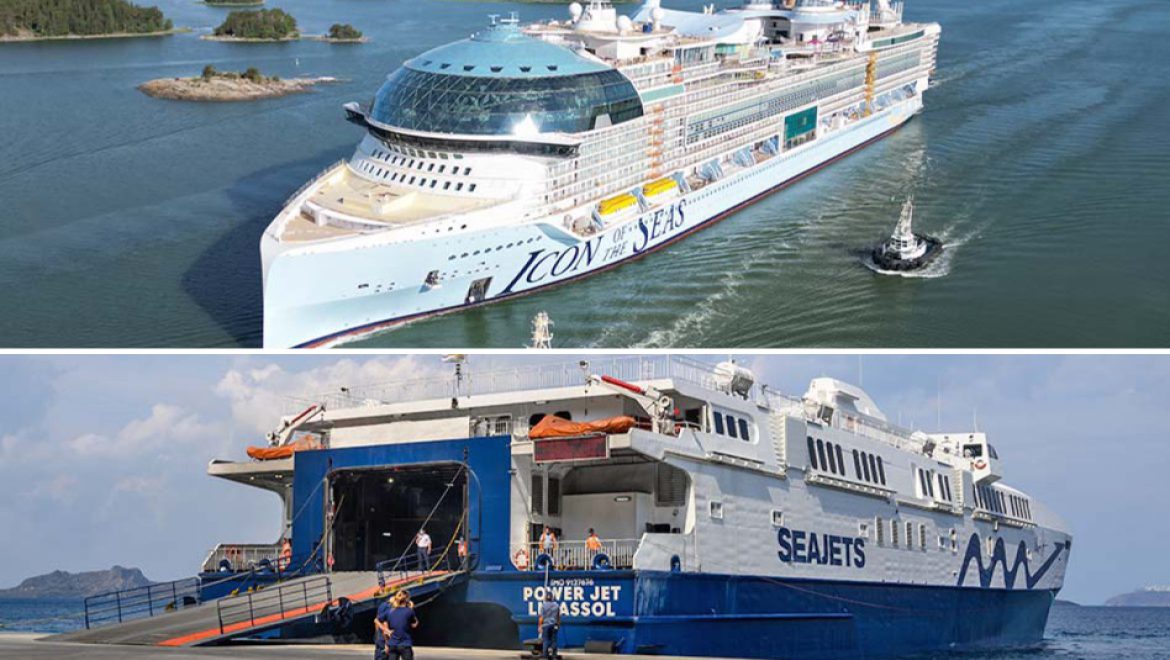 מצאו את ההבדלים: מעבורת ואוניית קרוזים