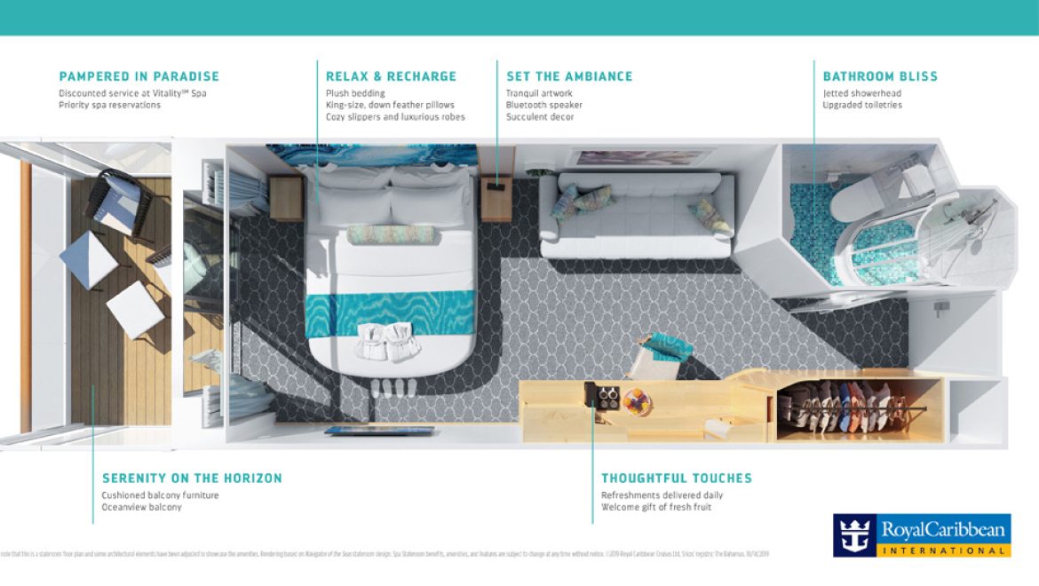 קטגוריית חדרי ספא חדשה ברויאל קריביאן